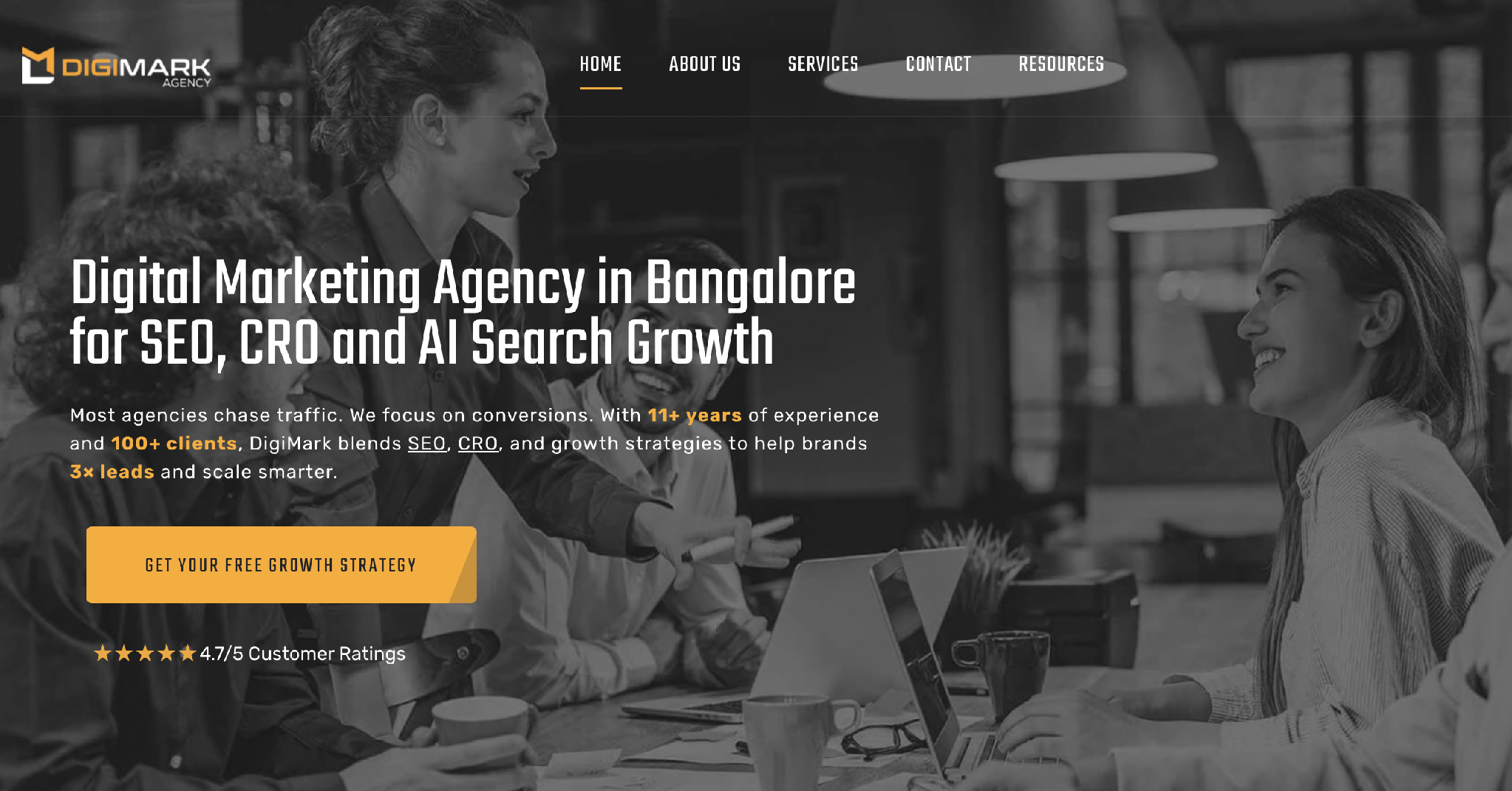 DigiMark Agency website homepage